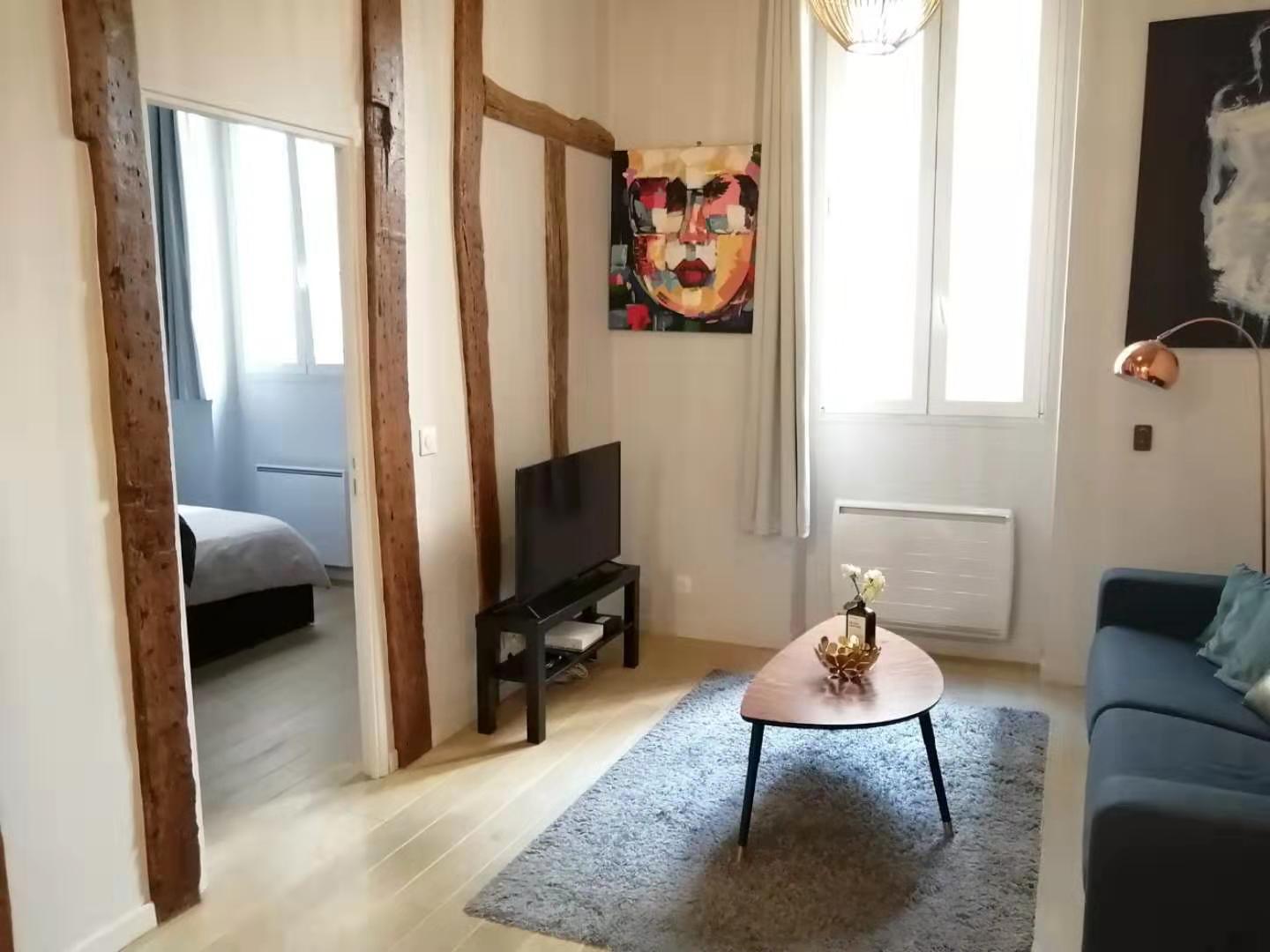 PARIS 1区·45平·公寓·有家具·仅长租[法国巴黎租房]