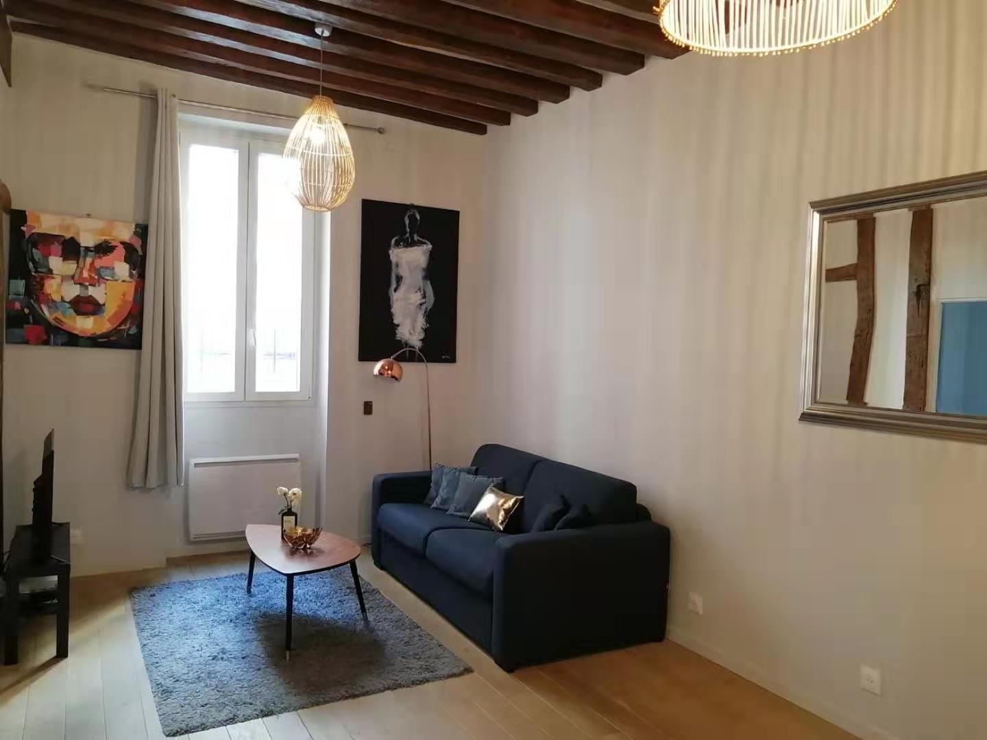 PARIS 1区·45平·公寓·有家具·仅长租[法国巴黎租房]