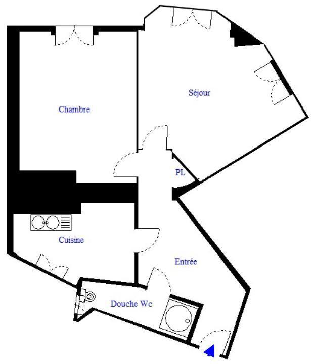 PARIS 13지역·41m²·2P·아파트·중고 주택[프랑스 파리에서 아파트 임대]