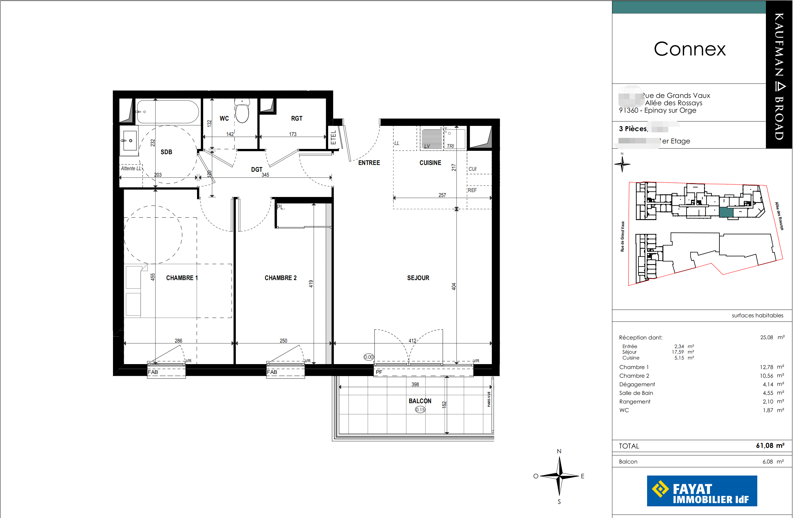 Épinay-sur-Orge 91e·61m²·New·F3[Paris Rental]