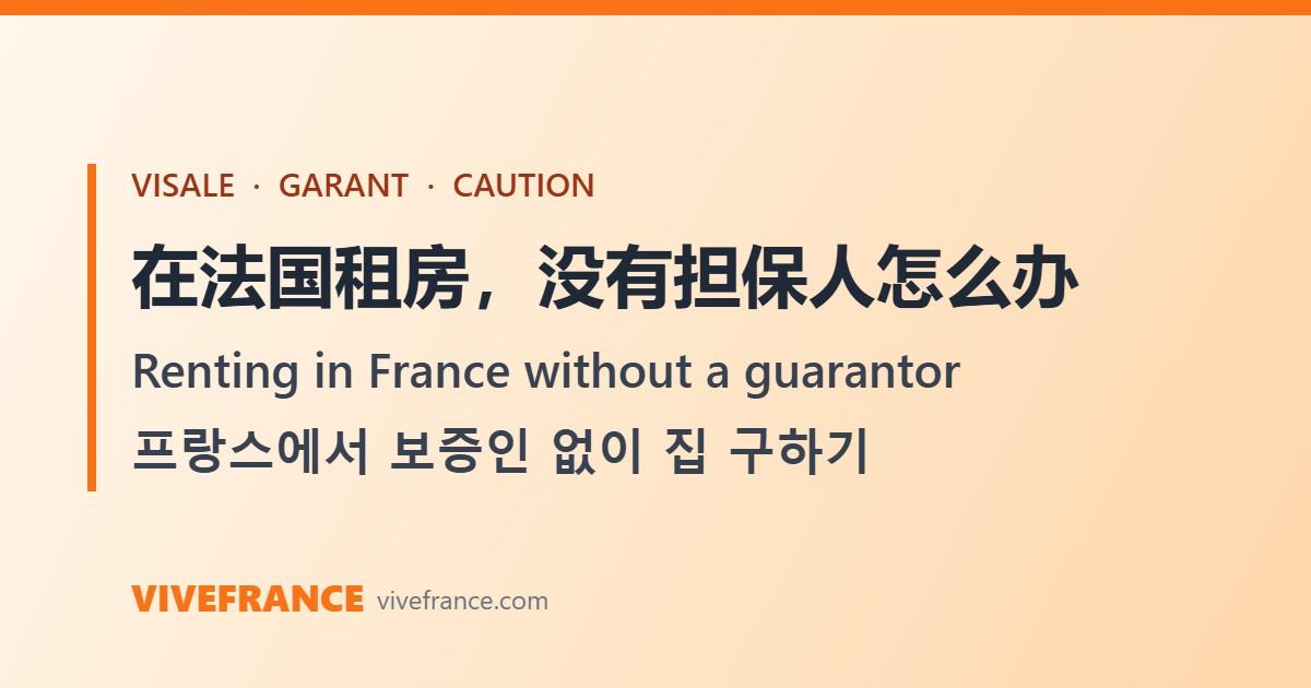 Renting in France without a guarantor: Visale, paid guarantors and other options